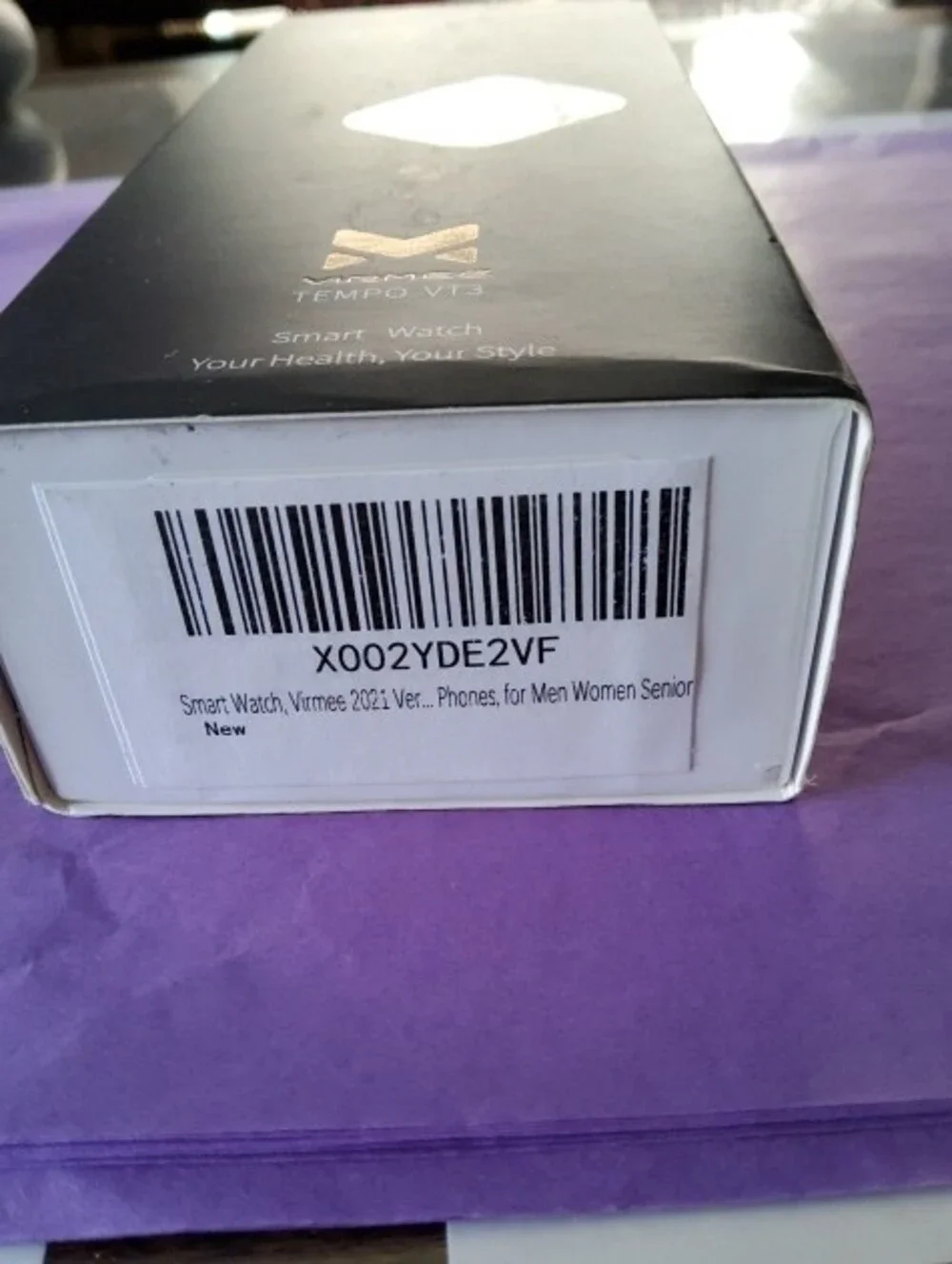 Virmee Tempo VT3 Black Smart Watch - Fitness Tracker Android & IOS Phones
